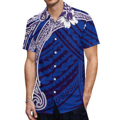 New Design Fashion Couple Set Aloha Shirt For Men And Slit Long Skirt For Women Quality Dress Polynesian Island