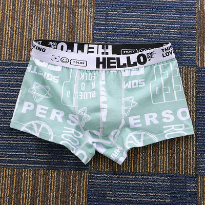 Printed Boxers Men's Underwear National Fashion Boxers Mid-waist